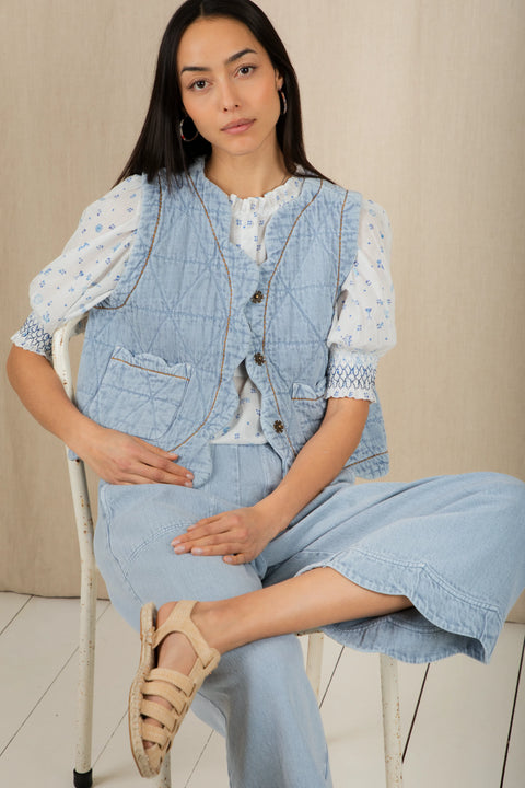 Bonte Aide Trouser In Ice Blue