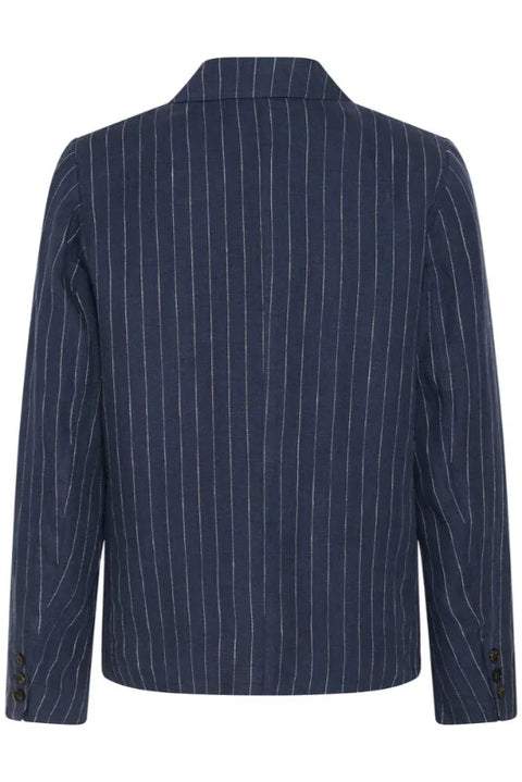 Part Two Alita Blazer Blue Nigh Pinstripe