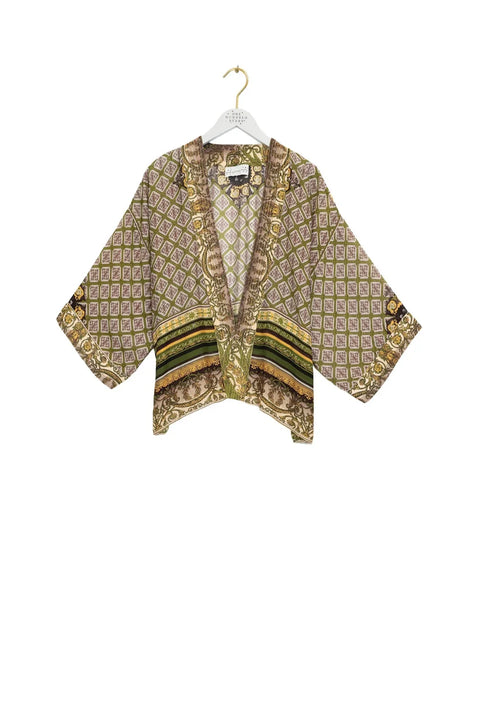 One Hundred Stars Amulet Green Kimono