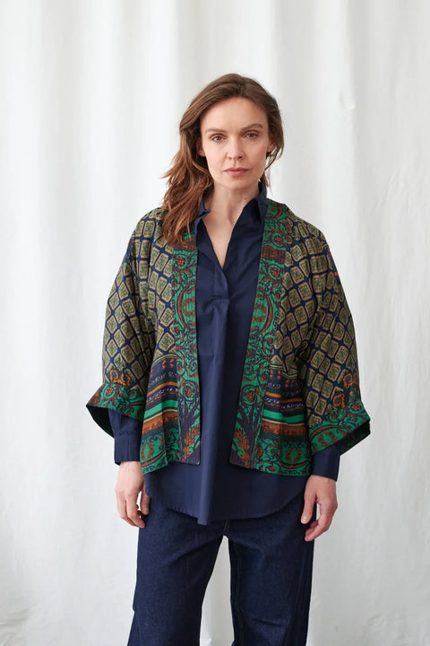 One Hundred Stars Amulet Emerald Kimono
