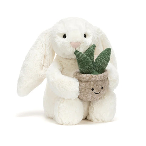 Jellycat BB3PLA Cream Bunny With Plant