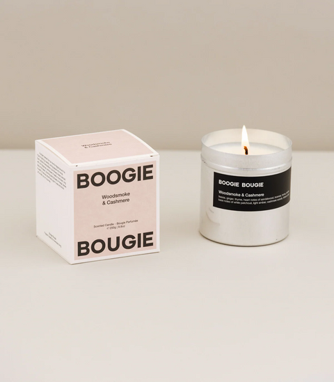 Boogie Bougie Scented Candle Woodsmoke & Cashmere 250g