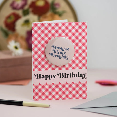 Oh Squirrel BC06-CC Woohoo! It's My Birthday!' Birthday Badge Card