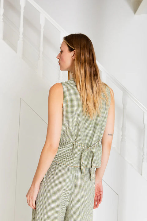 Bonté Birgitte Waistcoat Shell Top In Green