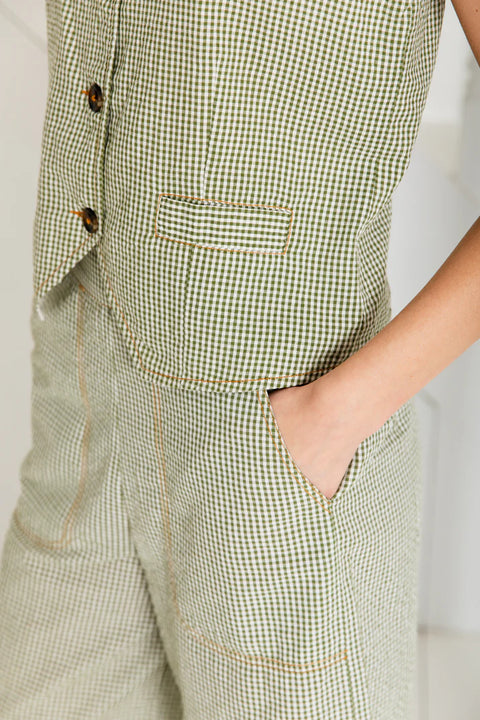 Bonté Birgitte Waistcoat Shell Top In Green