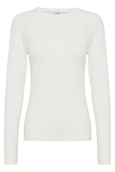 B Young 20807594 Pamila Long Sleeve T- Shirt Jersey In Off White
