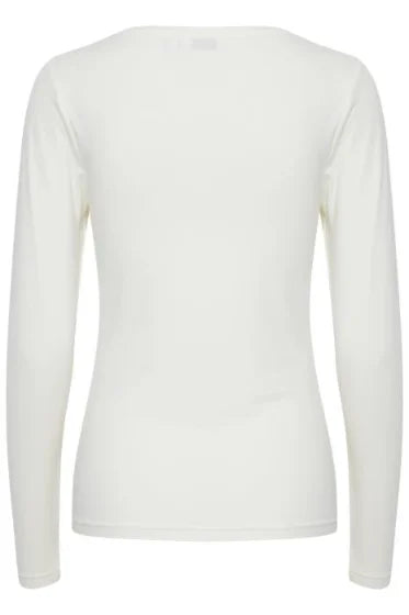 B Young 20807594 Pamila Long Sleeve T- Shirt Jersey In Off White