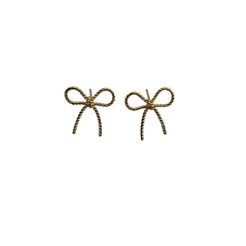 Sixton London Beaded Bow Earrings