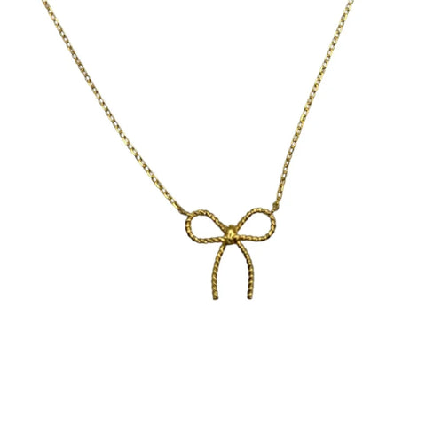 Sixton London Beaded Bow Necklace