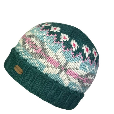 Kusan PK2101 Beanie Turn Up Hat Teal Aqua