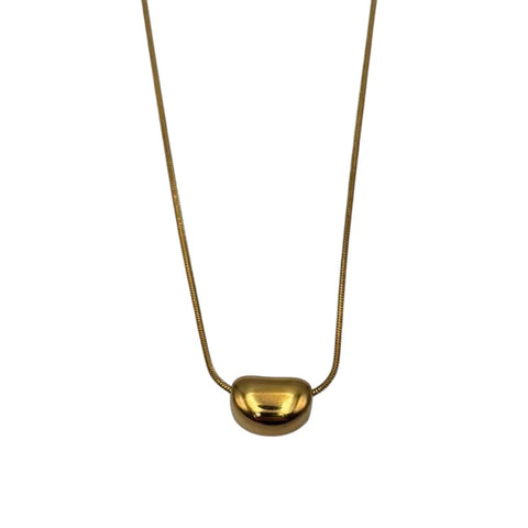 Sixton London Gold Bean Necklace