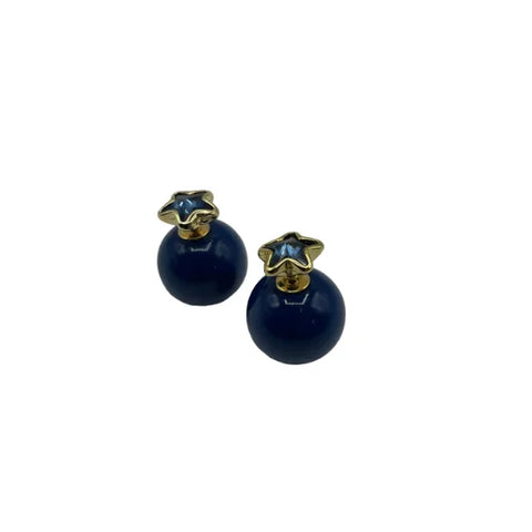 Sixton London Blue Star Orb Earrings