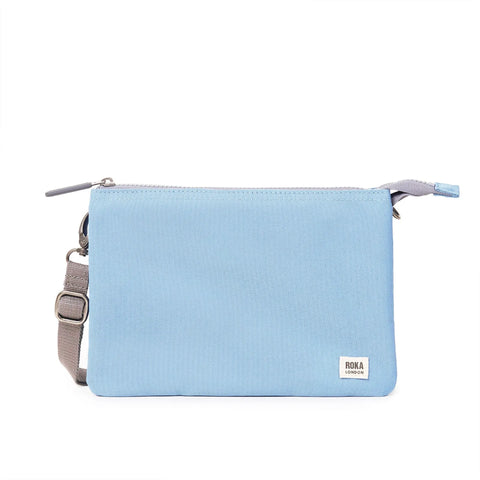 Roka London Carnaby Crossbody X Large Retro Blue Recycled Canvas