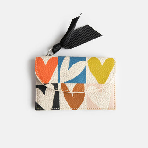 Caroline Gardner Gifts CCP123 Multi Checkmate Hearts Cardholder Coin Purse