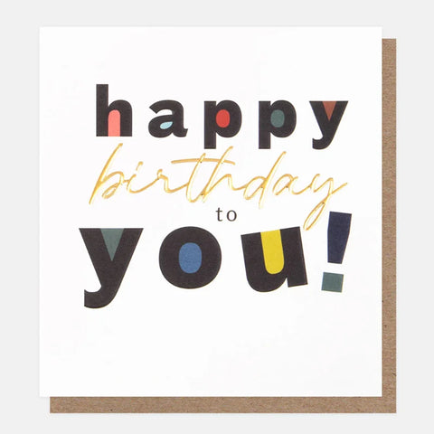Caroline Gardner Cards CER001 Happy Birthday To You!