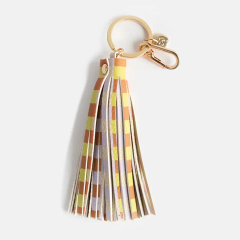 Caroline Gardner Gifts CHM107 Multi Check Tassle Bag Charm