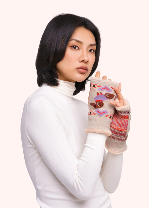 Powder COS151 Sausage Dog Wrist Warmer in Cream