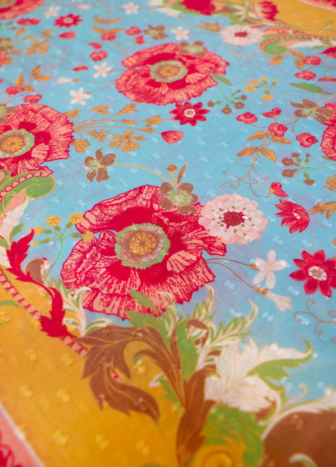 Powder CSC6 Paislet Poppies Cotton Scarf