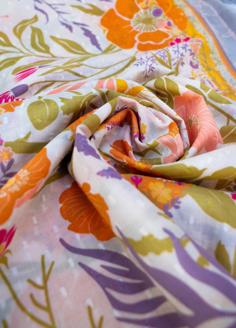 Powder CSC8 Birds In Bloom Cotton Scarf