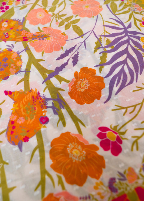 Powder CSC8 Birds In Bloom Cotton Scarf