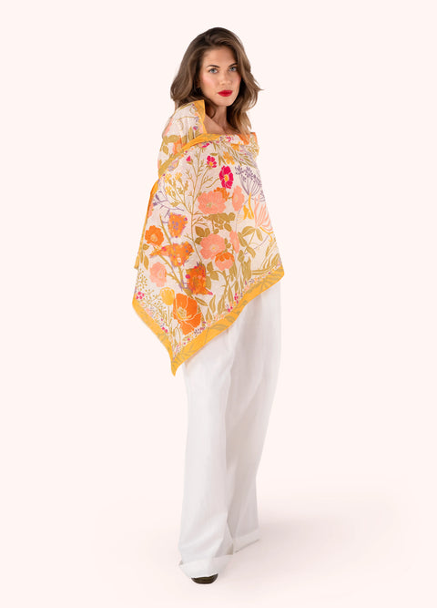 Powder CSC8 Birds In Bloom Cotton Scarf