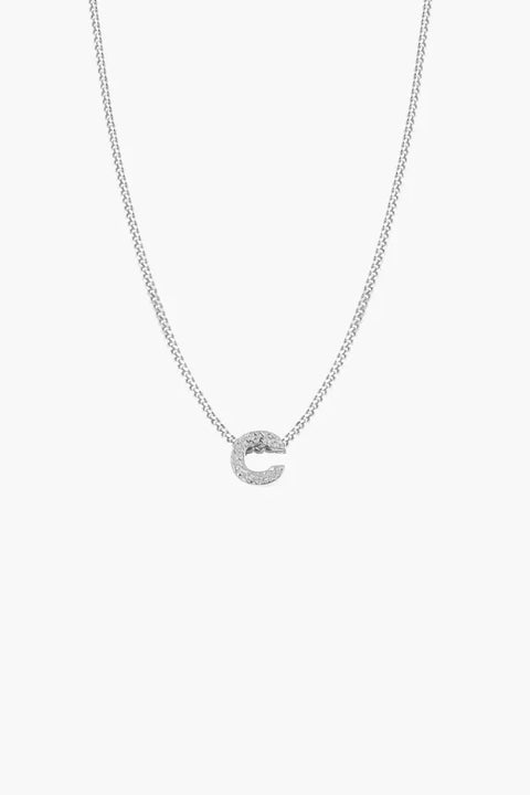 Tutti & Co NE645S C Alphabet Necklace