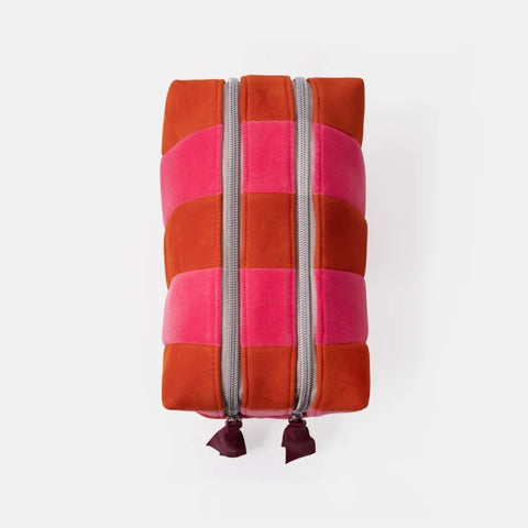 Caroline Gardner Gifts CWB113 Orange/Pink Stripe Large Travel Washbag