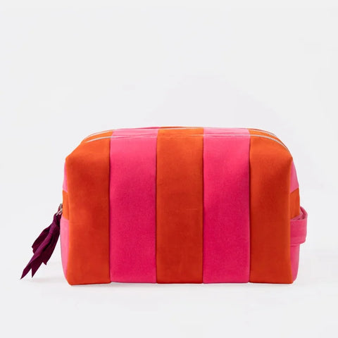 Caroline Gardner Gifts CWB113 Orange/Pink Stripe Large Travel Washbag