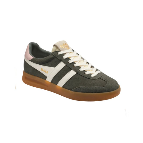 Gola CLB762DN Cyclone Trainer Conifer/Off White/Chalk Pink/Gum