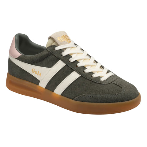 Gola CLB762DN Cyclone Trainer Conifer/Off White/Chalk Pink/Gum