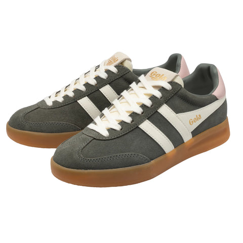 Gola CLB762DN Cyclone Trainer Conifer/Off White/Chalk Pink/Gum
