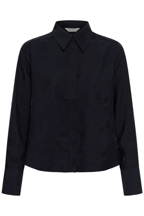 Part Two Carolla Shirt In Dark Navy Flower Jaquard