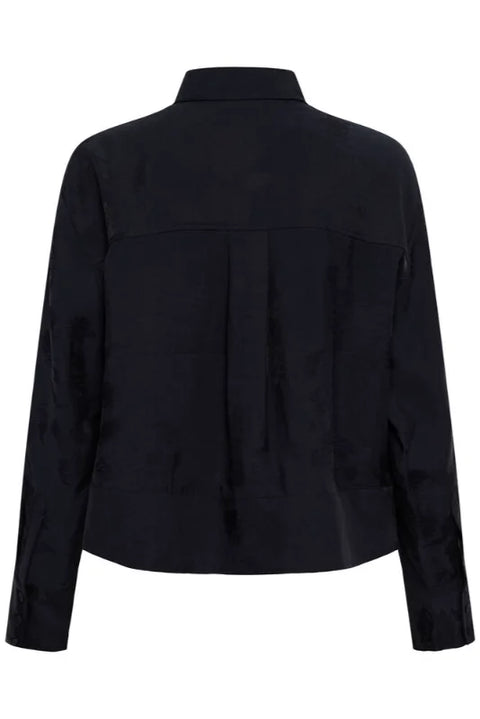 Part Two Carolla Shirt In Dark Navy Flower Jaquard