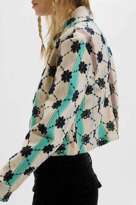 Free People Cassie MOD Jacket In Ivory Combo