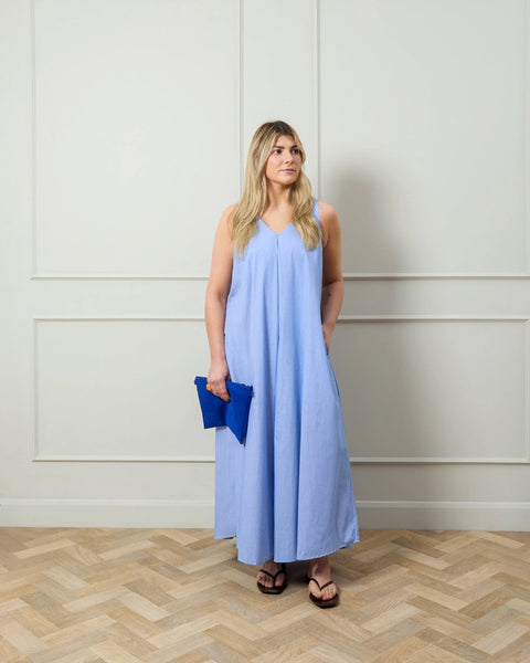 Chalk Hampstead Suede Bag In Navy