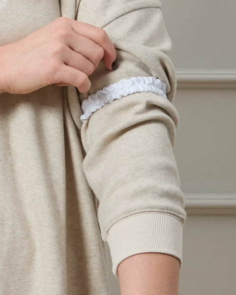 Chalk Belinda Sleeve Garter In Off White