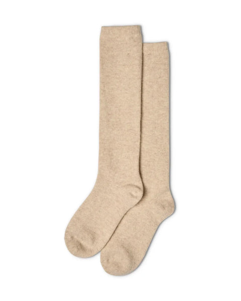 Chalk Cosy Cashmere Lounge Sock In Oatmeal