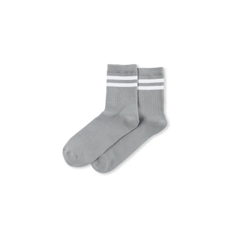 Chalk Bamboo Ankle Sock In Grey