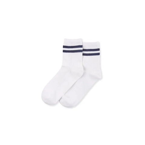 Chalk Bamboo Ankle Sock In White