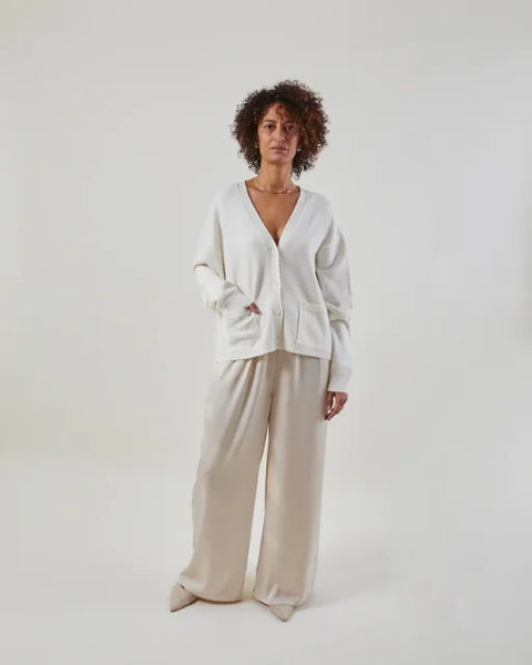 Chalk Edith Cardigan In Off White