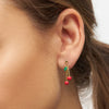 LULU Copenhagen LULU1381 Cherry Ear stud In Ruby Red
