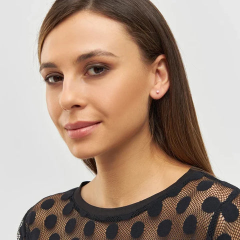 LULU Copenhagen LULU1164 Color Ball Ear stud In Light pink