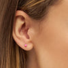 LULU Copenhagen LULU1164 Color Ball Ear stud In Pink