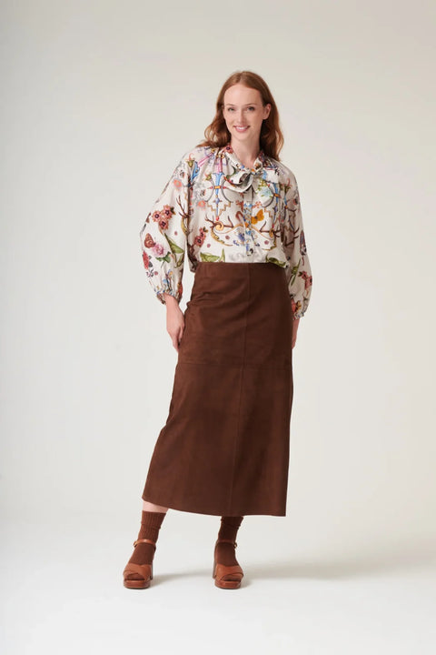 One Hundred Stars Cornucopia Ivory Pussy Bow Blouse