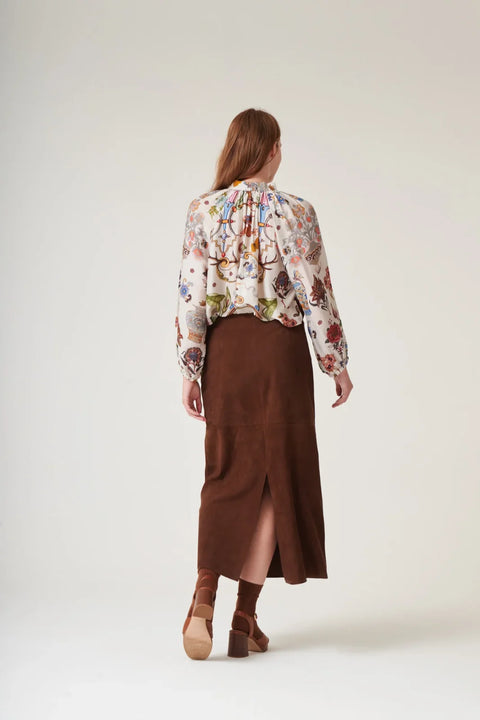 One Hundred Stars Cornucopia Ivory Pussy Bow Blouse