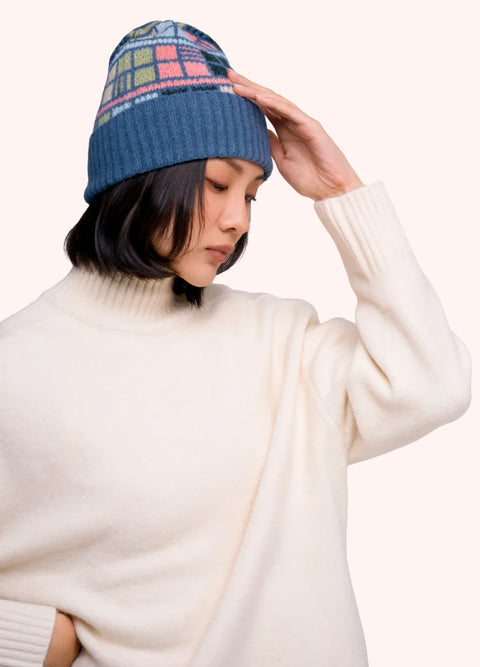 Powder DAN5 Dani Beannie Hat In Denim Mix