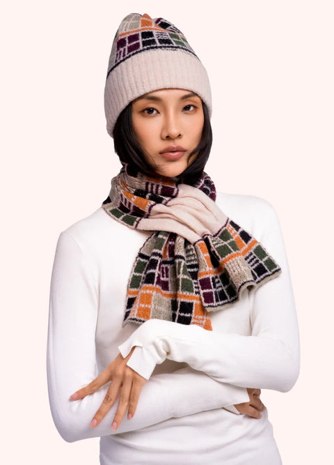 Powder DAN6 Dani Scarf In Damson Mix