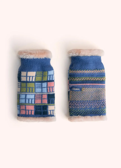 Powder DAN9 Dani Wrist Warmers In Denim Mix