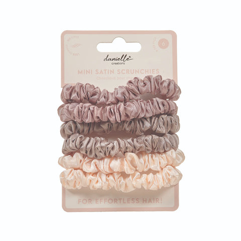 Danielle Creations DC0184SS Mini Satin Scrunchies 6pc