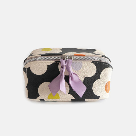 Caroline Gardner Gifts DCB103 Multi Flower Charcoal Diagonal Cosmetic Bag